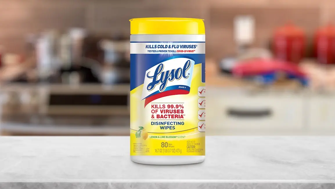 Lysol Disinfectant Multi-Surface and Antibacterial Lemon and Lime Blossom Cleaning  Wipes, 80 ct - Foods Co.