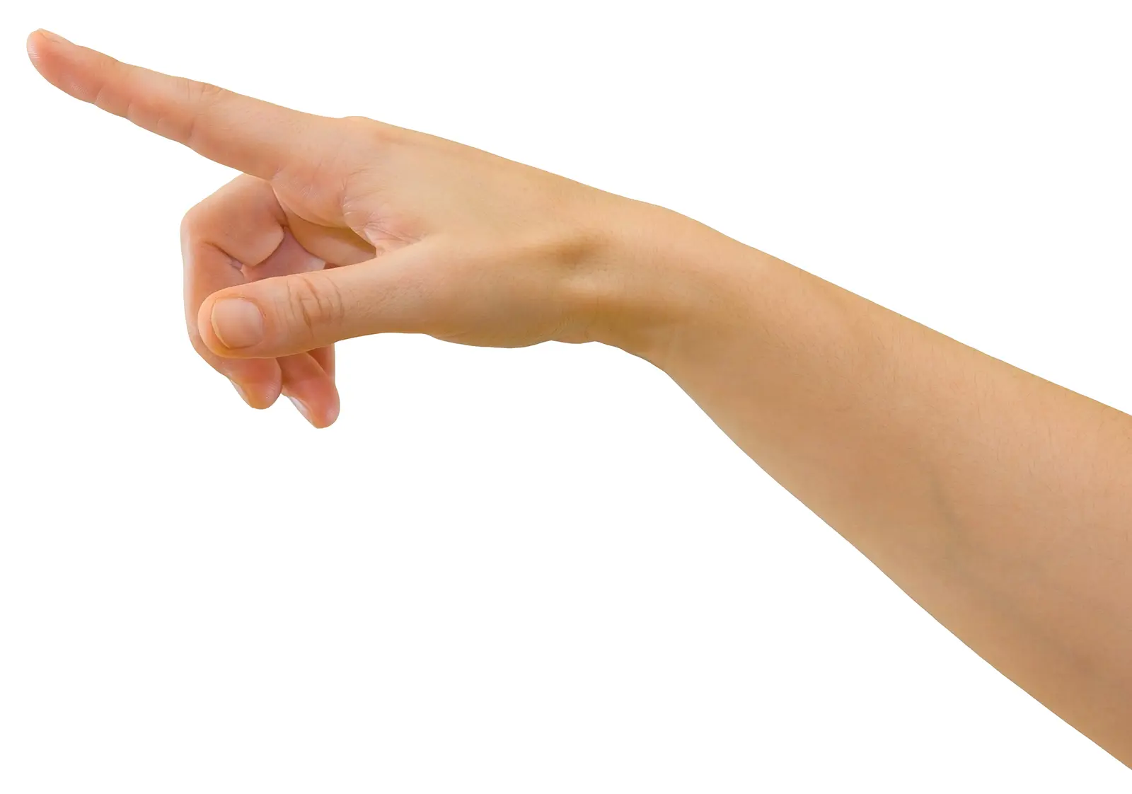 Hand with finger pointing outward