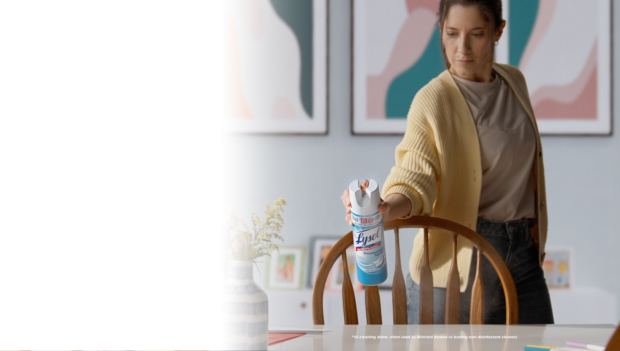 Coach standing with whistle and 5$ trial size lysol laundry sanitizer