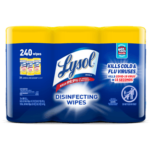 LYSOL® Disinfecting Wipes - Lemon & Lime Blossom® 3x80 ct.