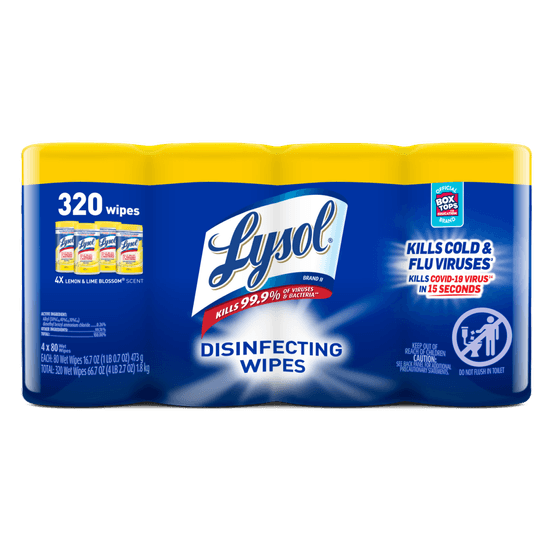 LYSOL® Disinfecting Wipes - Lemon & Lime Blossom® 4x80 ct.
