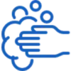 An icon showing handwashing