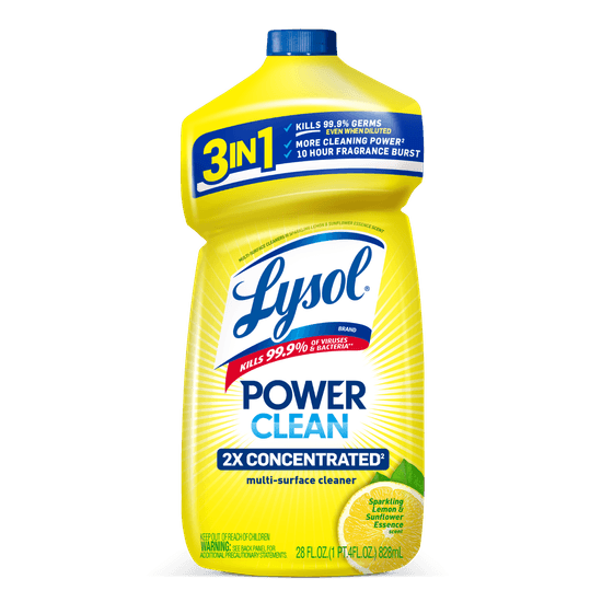 LYSOL® Multi-Surface Cleaner 2X Concentrated - Pourable Sparkling Lemon & Sunflower Essence 28 oz.